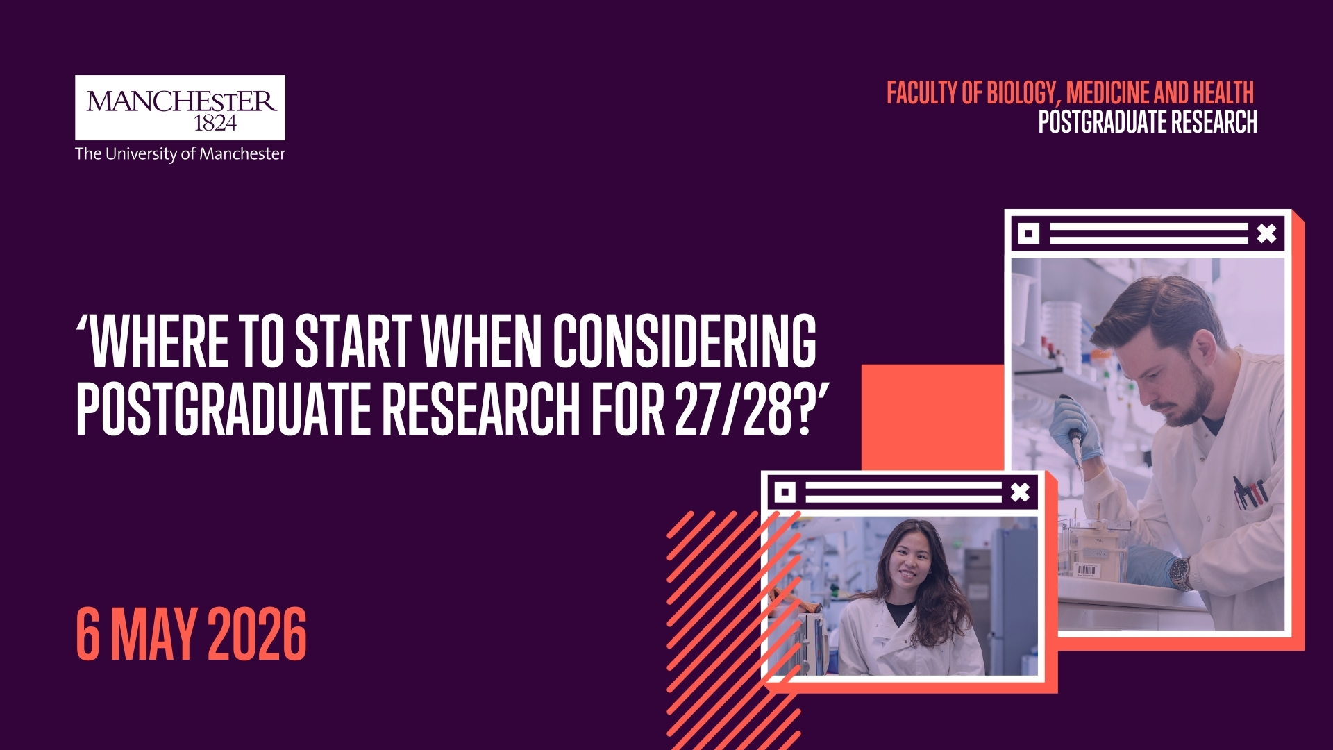 Dummy video preview image for video: FBMH PGR Webinar - ''Where to start when considering a PhD for 2027/28' - 6 May 2026