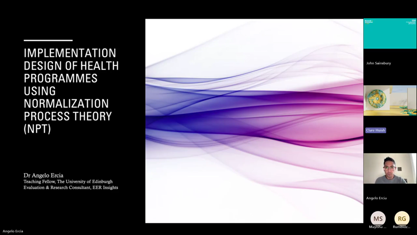 Dummy video preview image for video: Implementation design of health programmes using Normalization Process Theory (NPT)