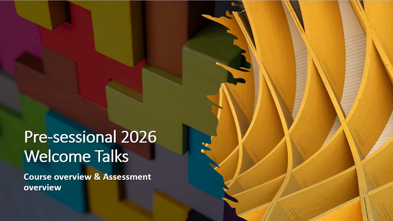 Dummy video preview image for video: Welcome Talks: Pre-sessional course and assessment overview